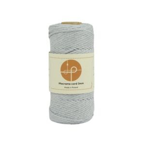 Sznurek Przeplatane skręcany 3mm SZARY